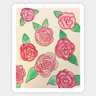 Pink Roses Sticker